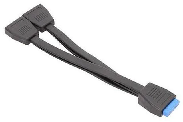 Main image of USB 19Pin/20Pin Splitter Cable for Motherboard Expansion Cable USB3.0 19Pin 1 to 2 Splitter 20CM