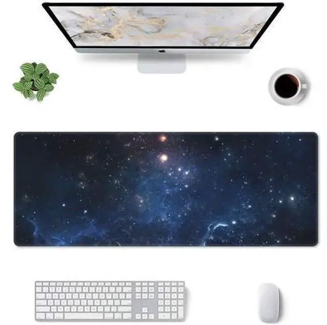 Main image of XXL Space Galaxy Desk Mouse Pad Large Gaming Keyboard Mat Cool Extended Laptop Mouse Pad for Office Company 31.5 X 11.8 Inch