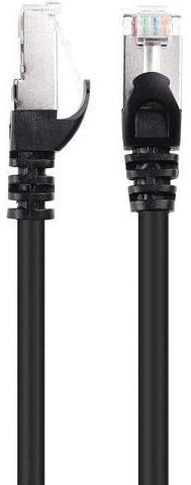 Alt view image 4 of 4 - 5-Pack Snagless Short Shielded Cat6A Ethernet Cable 5 ft (SSTP SFTP Shielded Ethernet Cable Shielded Cat6 Cable Cat 6 Shielded Network Cable) in Black