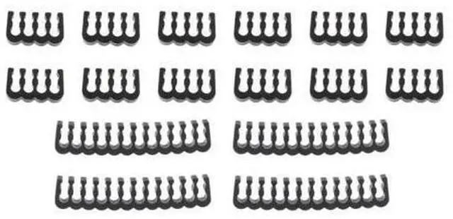 Main image of 16pcs PP Kit Cable Management Tools Wire Organizer Combs for PSU Cable Extension 4pcs 24pin, 12pcs 8pin(Black)