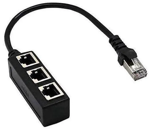 Main image of RJ45 Ethernet Splitter Cable Minriu RJ45 Y Splitter Adapter 1 to 3 Port Ethernet Switch Adapter Cable for CAT 5/CAT 6/CAT 7