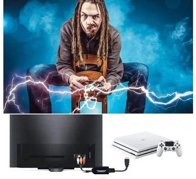 Alt view image 5 of 5 - HDMI to RCA Converter HDMI to RCA Cable Adapter 1080P HDMI to AV 3RCA CVBs Composite Video Audio Supports NTSC for PC Laptop HDTV DVD VHC VCR