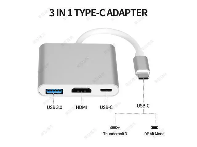 Alt view image 2 of 7 - USB C to HDMI Adapter, USB 3.1 Type-C Hub to HDMI 4K+USB 3.0+USB-C Charging Port, Macbook/iMac HDMI Adapter,USB-C Digital AV Multiport Adapter for MacBook Pro/ iPad Pro/S8+/S9+/Projector/Monitor