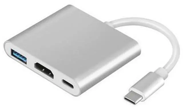 Main image of USB C to HDMI Adapter, USB 3.1 Type-C Hub to HDMI 4K+USB 3.0+USB-C Charging Port, Macbook/iMac HDMI Adapter,USB-C Digital AV Multiport Adapter for MacBook Pro/ iPad Pro/S8+/S9+/Projector/Monitor