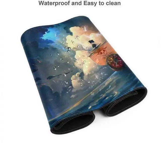 Alt view image 4 of 6 - kiyokidy Anime One Piece Mouse Pad,Extended Gaming Mouse Pad with Stitched Edges, Large Mouse pad with Non-Slip Rubber Base for Work & Gaming, Office & Home, 31.5x15.7inch