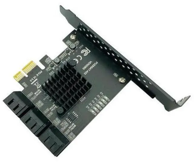 Alt view image 4 of 6 - PCI express to 6 Ports SATA Controller SATA 3 III 3.0 6Gbps to PCI-e x1 Card Adapter PCIe SATA3 Expansion Card Riser For Windows