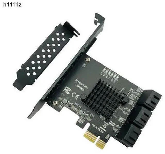 Main image of PCI express to 6 Ports SATA Controller SATA 3 III 3.0 6Gbps to PCI-e x1 Card Adapter PCIe SATA3 Expansion Card Riser For Windows