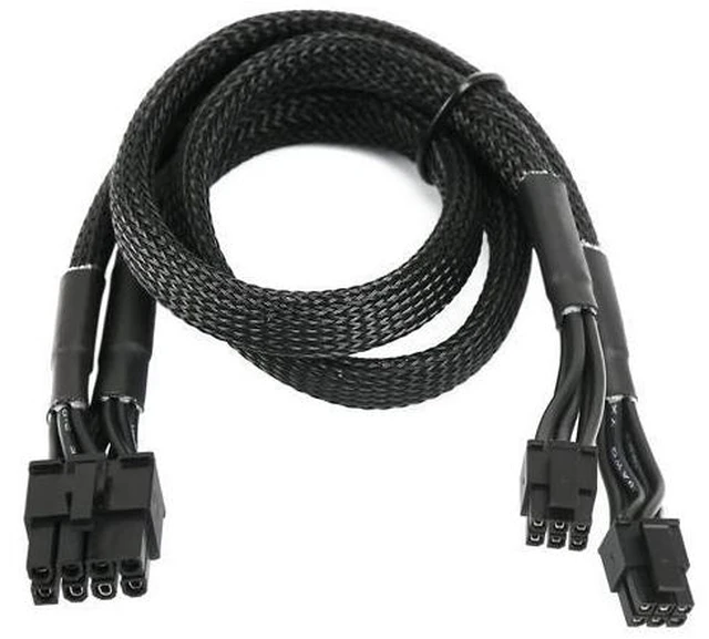 Main image of Dual Mini 6 Pin to 8 Pin PCI Express Video Card Power Adapter Braided Sleeved Cable for Mac Pro Tower/Power Mac G5 15-inches(2Pack)