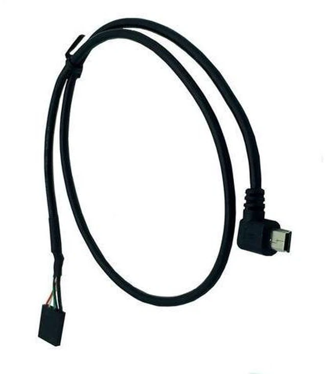 Alt view image 2 of 4 - 50CM usb mini 5P Male 90 Right angle to 1x 5Pin Female 2.54 USB header motherboard cable