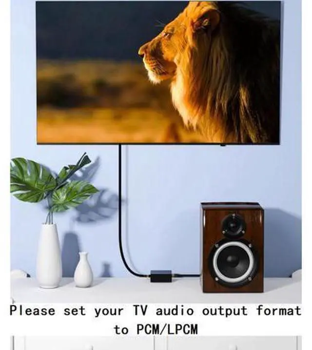 Alt view image 5 of 6 - Digital to Analog Audio Converter DAC and Optical SPDIF Toslink Coaxial to Analog Stereo L/R Converter, Audio Analog Converter with Optical Cable/Power Adapter for PS3 PS4 PS5 Xbox Roku