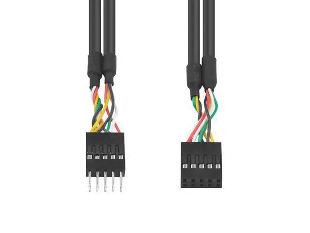 Alt view image 3 of 7 - Usb Header Extension Cable, Usb Motherboard Cable, Usb Header 10 Pin Male To Female Header Extender Extension Dupont Jumper Wires Cable 1M 3.3Ft