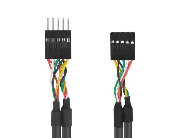 Alt view image 4 of 7 - Usb Header Extension Cable, Usb Motherboard Cable, Usb Header 10 Pin Male To Female Header Extender Extension Dupont Jumper Wires Cable 1M 3.3Ft