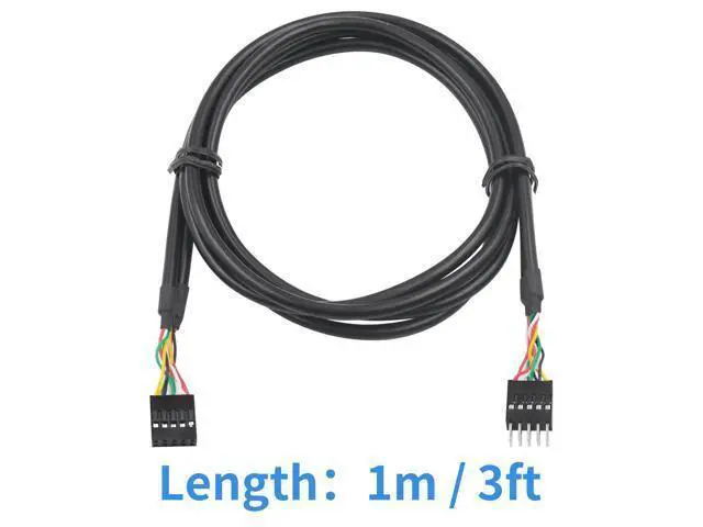 Alt view image 7 of 7 - Usb Header Extension Cable, Usb Motherboard Cable, Usb Header 10 Pin Male To Female Header Extender Extension Dupont Jumper Wires Cable 1M 3.3Ft