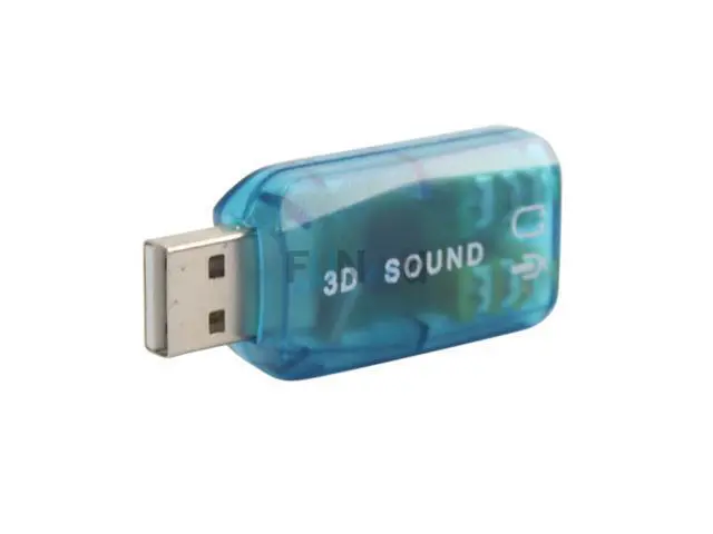 Alt view image 3 of 4 - Blue USB 2.0 to Mic/Speaker 5.1 audio Sound Card Adapter 5V Plug & Play