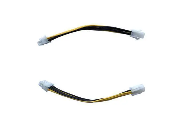 Alt view image 2 of 5 - 2 Pack 4Pin Female to 8Pin Male ATX EPS 12V Motherboard CPU Power Supply P4 Converter Cable 8inch