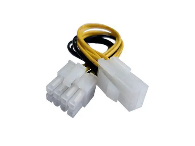 Alt view image 5 of 5 - 2 Pack 4Pin Female to 8Pin Male ATX EPS 12V Motherboard CPU Power Supply P4 Converter Cable 8inch