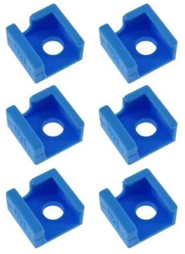 Main image of 6pcs Printer Silicone Sock For MK7 MK8 MK10 Aluminum Block J-head Hotend Extruder Heater Block Cover Hotend for CR-10