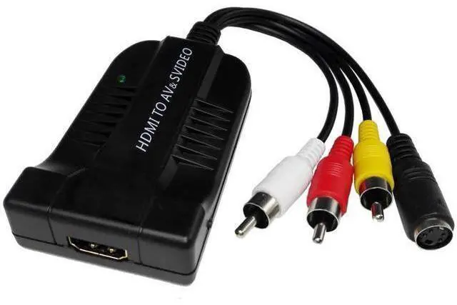 Alt view image 5 of 6 - 3RCA AV CVBS Composite & S-Video R/L Audio to HDMI Converter Adapter Support 720P/1080P for PS2 PS3 NES SNES Nintendo 64 HDTV