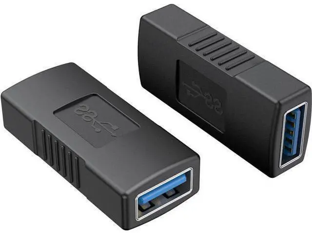 Main image of USB 3.0 Coupler 2 Pack USB 3.0 Type A Female to Female Extension Adapter USB to USB Adapter Black