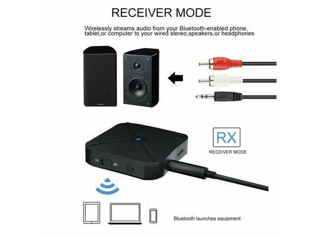 Alt view image 4 of 7 - 2in1 Bluetooth Transmitter &Receiver Wireless Home Music TV Stereo Audio Adapter