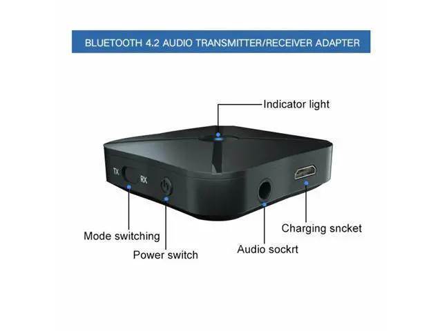Alt view image 2 of 7 - 2in1 Bluetooth Transmitter &Receiver Wireless Home Music TV Stereo Audio Adapter