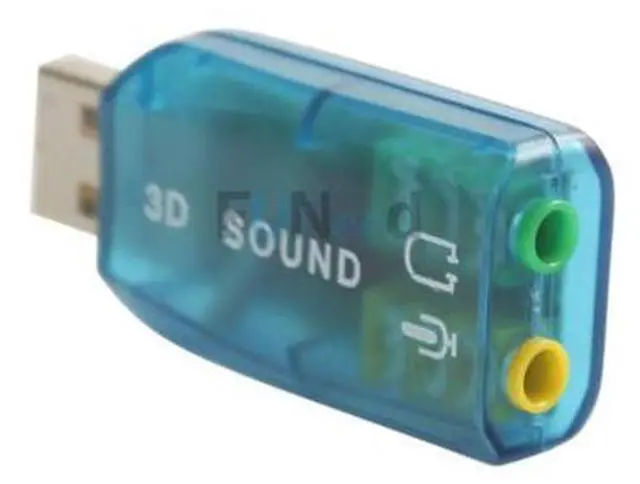 Main image of Blue USB 2.0 to Mic/Speaker 5.1 audio Sound Card Adapter 5V Plug & Play