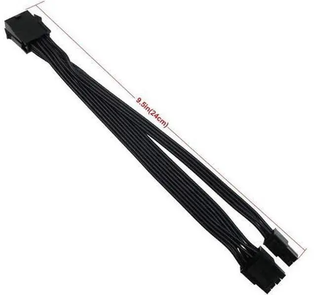 Alt view image 2 of 2 - Click2u CPU 8 -Pin ATX Pin Male to CPU 8 Pin Female Power Extension Supply Converter Adapter Cable for Motherboard 9.5-inch (24cm)