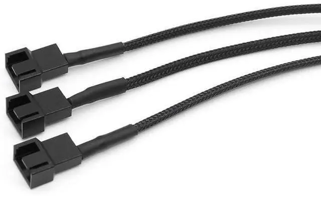 Alt view image 5 of 7 - 2 Pack Molex to 3 x 3 Pin or 4 Pin Computer PC Case Fan Power Splitter Adapter Cable, 10 inch
