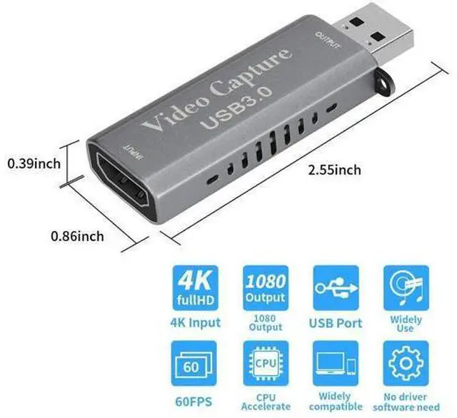 Alt view image 2 of 7 - HDMI To USB 3.0 Video Capture Card 1080P HD Recorder Game/Video Live Streaming For Windows, Android & MacOS Suitable For High-definition Acquisition, Teaching Records, Medical Imaging