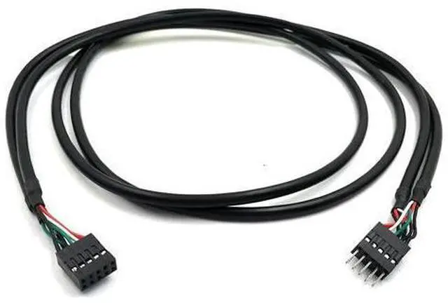 Main image of Usb Header Extension Cable, Usb Motherboard Cable, Usb Header 10 Pin Male To Female Header Extender Extension Dupont Jumper Wires Cable 1M 3.3Ft