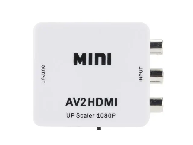 Alt view image 2 of 6 - RCA AV to HDMI Converter Adapter Composite AV2HDMI Converter 1080P HDTV DVD (White)