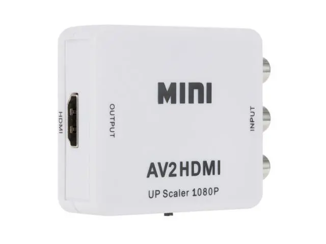 Alt view image 4 of 6 - RCA AV to HDMI Converter Adapter Composite AV2HDMI Converter 1080P HDTV DVD (White)