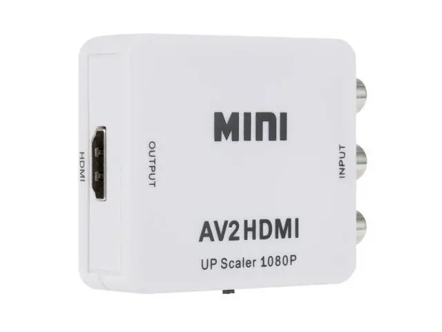Alt view image 3 of 6 - RCA AV to HDMI Converter Adapter Composite AV2HDMI Converter 1080P HDTV DVD (White)
