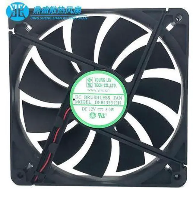 Main image of Young Lin DFB132512H Server Cooling Fan DC 12V 3.0W 135x135x25mm 2-wire
