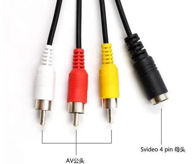 Alt view image 2 of 7 - Female AV S Video to Hdmi Video Converter Adapter Female S Video Input PortFemale AV(CVBS) Input PortHdmi Output with Micro Cable for HDTV DVD