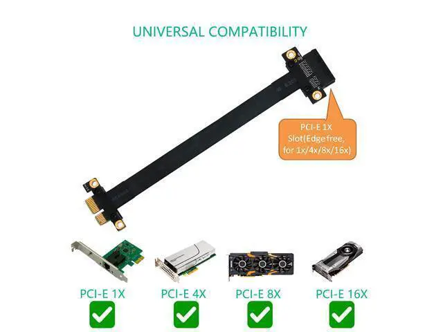 Alt view image 6 of 7 - BQZYX Pci-e Extension Cable PCI-e riser Pci Express x1 Extension Cable with Gold-Plated Connector ,PCI-e PCI Express 36PIN 1X Expander Extension(180 Degree 20cm Extension Cord)
