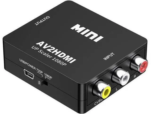 Main image of RCA to HDMI Converter, Tackston 1080P RCA Composite CVBS AV to HDMI Video Audio Converter Compatible with N64 Wii PS2 Xbox VHS VCR DVD with USB Power Cable