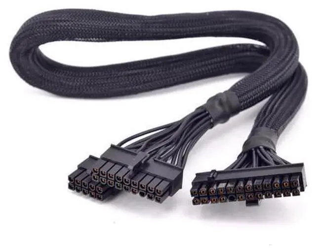 Alt view image 3 of 3 - 24Pin ATX Power Supply Cable 18+10Pin to 20+4 Pin Sleeved for Seasonic M12II EVO 850 750 620 520 W PSU Modular