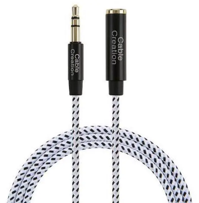 Main image of CableCreation 15 Feet 3.5mm Male to Female Extension Stereo Audio Extension Cable Adapter, Slim and Soft Aux Cable with Gold