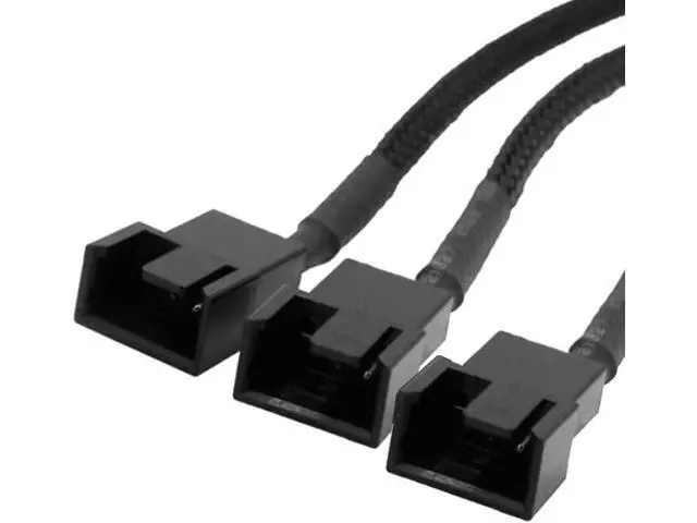 Alt view image 4 of 5 - 2 Pack 4-Pin Molex to 3 x 3 Pin / 4 Pin PMW 12V PC Case Fan Power Adapter Cable 3-Pin / 4-Pin (PWM Connector) to Molex Computer Cooler Cooling Fan Splitter Y Power Molex-3Pin/4Pin Cable Splitter