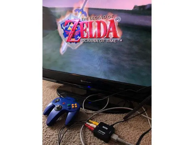 Alt view image 6 of 6 - RCA to HDMI Converter, Tackston 1080P RCA Composite CVBS AV to HDMI Video Audio Converter Compatible with N64 Wii PS2 Xbox VHS VCR DVD with USB Power Cable