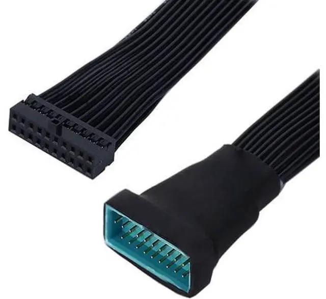 Alt view image 2 of 5 - USB 3.0 Header Extension Cable, JoyReken Low Profile USB 3.0 Internal 19/20 Pin Header Extender | USB 3 Motherboard Adapter | 5.9 inch
