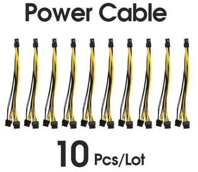 Main image of 10 Pcs 8 Pin PCI-e To 8 Pin (6+2) PCI-e (Female To Male) GPU Power Cable 210mm 260mm For graphics card mining motherboard