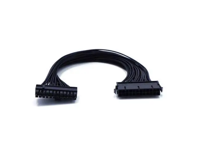Alt view image 2 of 3 - 18AWG ATX 24(20+4)Pin Female Motherboard PSU Power Supply Male To Female 24Pin PSU Extension Cable Mainboard Adaptor 32CM