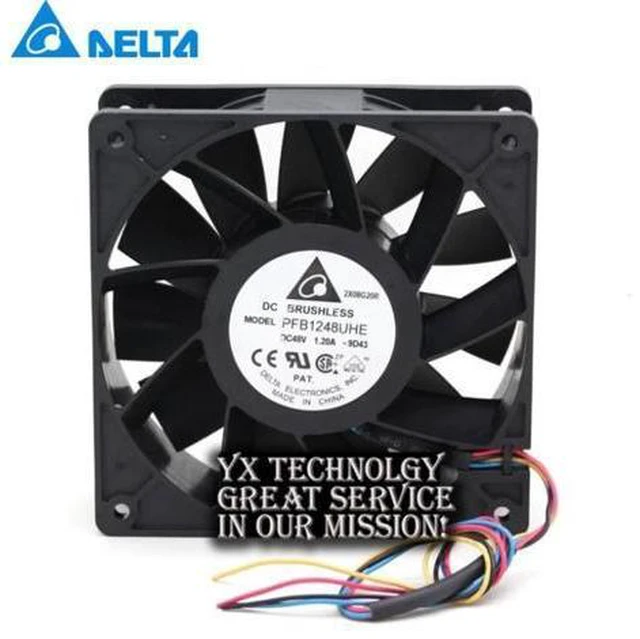 Main image of For Delta PFB1248UHE 120*120*38mm 120mm 12038 48V 1.20A four winds of wire PWM cooling fan