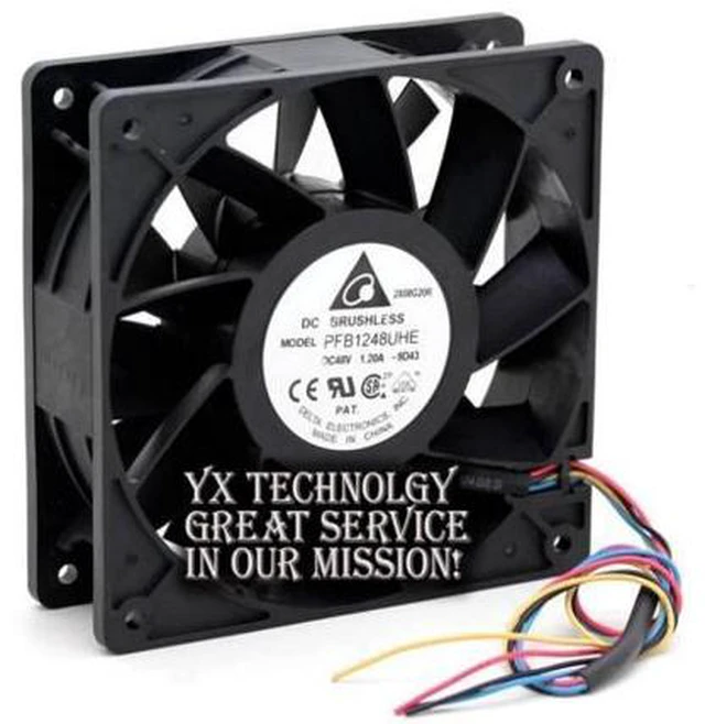 Alt view image 2 of 3 - For Delta PFB1248UHE 120*120*38mm 120mm 12038 48V 1.20A four winds of wire PWM cooling fan