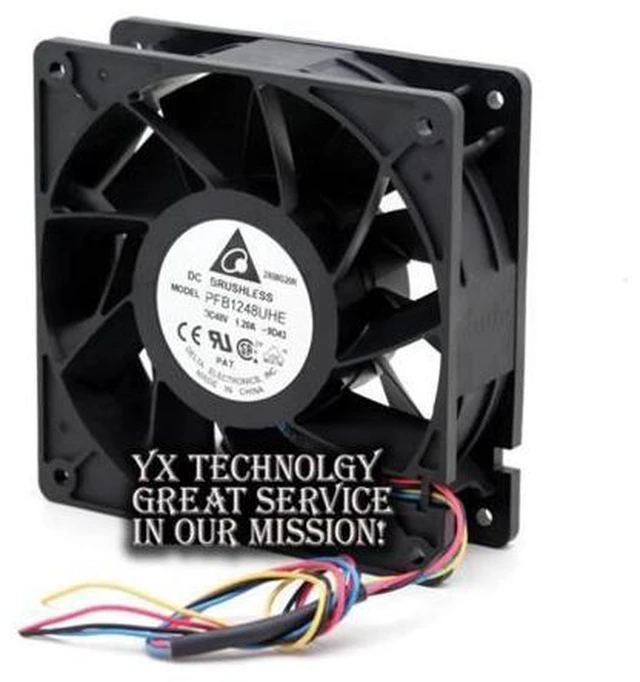 Alt view image 3 of 3 - For Delta PFB1248UHE 120*120*38mm 120mm 12038 48V 1.20A four winds of wire PWM cooling fan