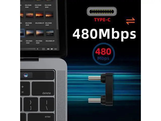 Alt view image 2 of 3 - USB-C Type C Male to Male Adapter for Power Bank & Phone & Laptop 480Mbps Coupler Extender Power Data Adapter