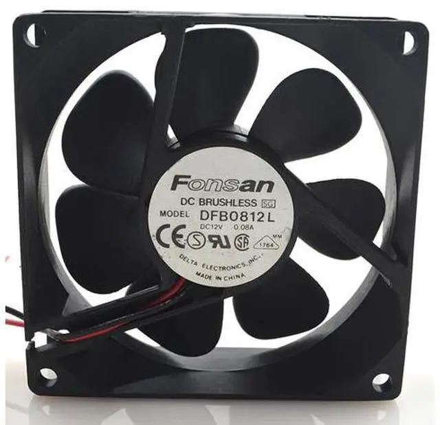 Main image of 8025 12V 0.08A 8CM DFB0812L ultra-quiet 2-wire power supply computer chassis fan