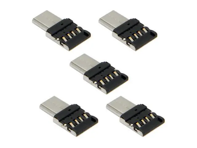 Alt view image 3 of 3 - DZ DZ 5pcs Ultra Mini Type-C USB-C to USB 2.0 OTG Adapter for Cell Phone Tablet & USB Cable & Flash Disk